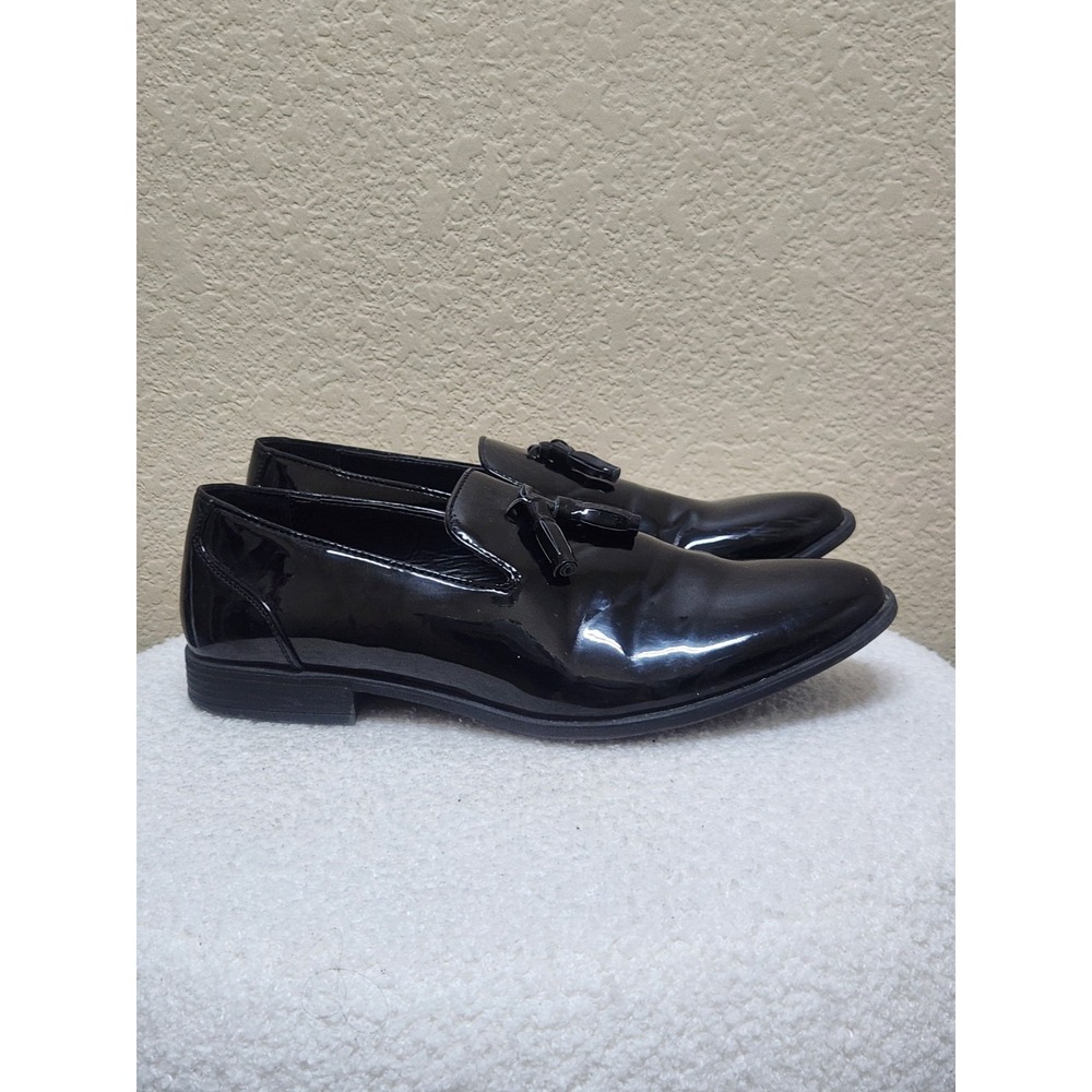 ASOS DESIGN Black Patent Tassel Loafers Men's Dress Shoes Size 9